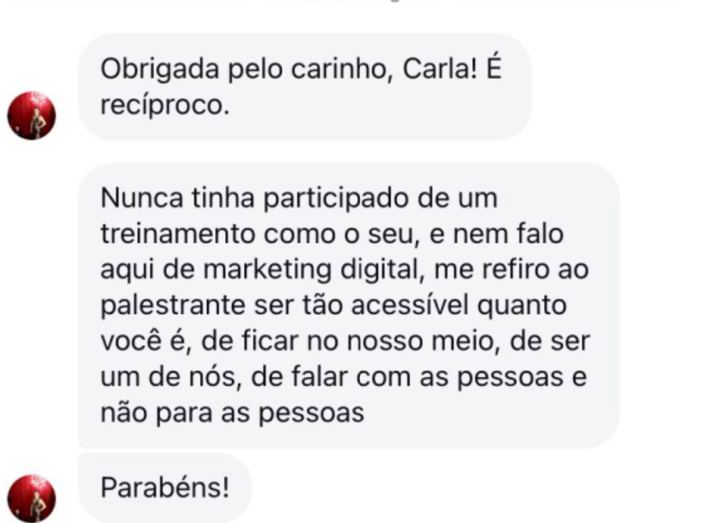Depoimento de participante