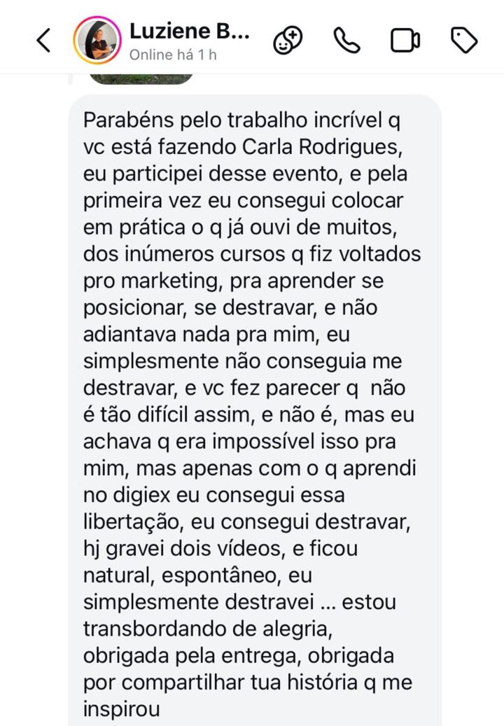 Depoimento de participante