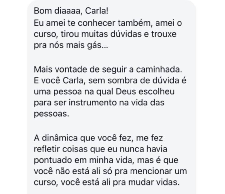 Depoimento de participante